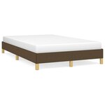 vidaXL Cadre de lit sans matelas marron foncé 120x190 cm tissu