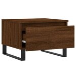 vidaXL Table basse chêne marron 50x46x35 cm bois d'ingénierie