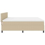 vidaXL Lit à ressort LED Gris clair et blanc 200 x 200 cm
