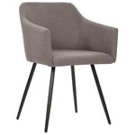 vidaXL Chaises à manger lot de 2 taupe tissu