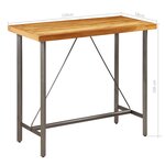 vidaXL Table de bar Teck recyclé massif 120x58x106 cm