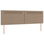 vidaXL Tête de lit avec des lumières à LED Cappuccino 180 cm PVC