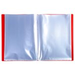 Protège-documents En Polypropylène 5/10e Opak Pochettes Cristal 200 Vues - A4 - Rouge - X 8 - Exacompta