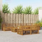 vidaXL Ensemble de canapés d'extérieur 9 pc Naturel