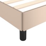 vidaXL Cadre de lit avec tête de lit cappuccino 120x190 cm similicuir