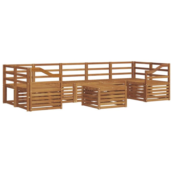 vidaXL Ensemble de canapés d'extérieur 8 pc Naturel