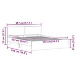 vidaXL Cadre de lit Blanc 150 x 200 cm Bois d'ingénierie