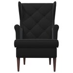 vidaXL Fauteuil Noir Velours