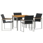 Ensemble de Salle à Manger de Jardin 5 Pièces Bois Solide Acacia vidaXL