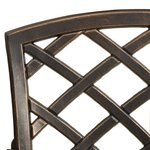 vidaXL Ensemble de bistrot 3 Pièces bronze aluminium coulé