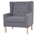vidaXL Fauteuil gris tissu