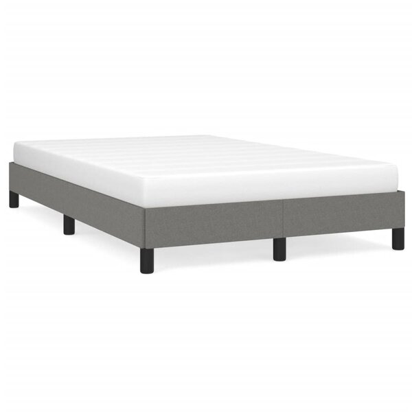 vidaXL Cadre de lit sans matelas gris foncé 120x200 cm tissu