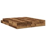vidaXL Cadre de lit de rangement Vieux bois 200x200 cm