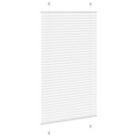 vidaXL Store plissé blanc 80x100 cm largeur du tissu 79 4 cm polyester