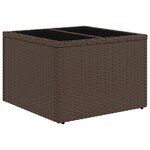 vidaXL Salon de jardin avec coussins 5 Pièces marron résine tressée