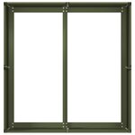 vidaXL Jardinière vert olive 80x80x40 cm acier laminé à froid