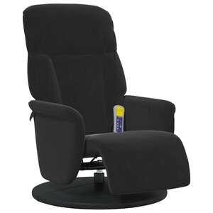 vidaXL Fauteuil de massage inclinable Noir 91 x 71 x 105 cm Velours