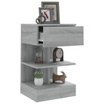 vidaXL Table de chevet Sonoma gris 40x35x65 cm Bois d'ingénierie