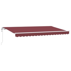 vidaXL Auvent Rétractable Bordeaux 400 x 200 cm tissu