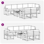 vidaXL Ensemble de canapés d'extérieur 9 pc Blanc et Beige Polyester