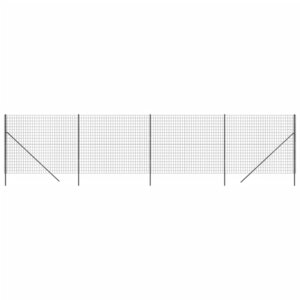 vidaXL Clôture en treillis métallique anthracite 1 4x10 m