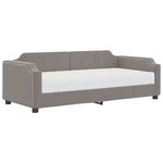 vidaXL Lit de jour avec matelas taupe 90x200 cm tissu