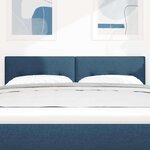 vidaXL Tête de lit LED avec bandes LED Bleu 160 cm tissu