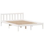 vidaXL Lit bibliothèque sans matelas blanc 140x200 cm bois pin massif