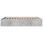 vidaXL Cadre de lit sans matelas gris béton 150x200 cm