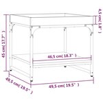 vidaXL Table basse chêne marron 49 5x49 5x45 cm bois d'ingénierie
