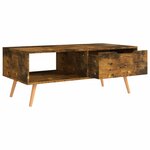 vidaXL Table basse Chêne fumé 100x49 5x43 cm Bois d'ingénierie