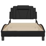 vidaXL Cadre de lit avec LED sans matelas noir 100x200 cm