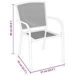vidaXL Ensemble de salle à manger pour jardin 5 Pièces Anthracite Acier