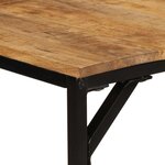vidaXL Table à manger 140x70x75 cm bois de manguier massif brut