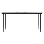 vidaXL Ensemble à manger de jardin coussins 7Pièces noir poly rotin verre