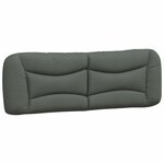vidaXL Lit avec matelas gris foncé 160x200 cm tissu