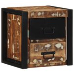 vidaXL Table de chevet multicolore 40x35x40 cm bois de récupération