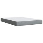 vidaXL Sommier à lattes de lit avec matelas Gris clair 140x190cm Tissu