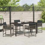 vidaXL Ensemble de salle à manger pour jardin 5 Pièces Gris polyrotin