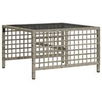 vidaXL Salon de jardin d'angle avec coussins 3 Pièces gris clair rotin