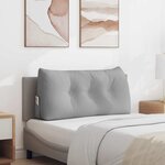vidaXL Coussin de Dos Gris nuage 100 x 24 x 50 cm tissu