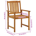 vidaXL Chaises de jardin lot de 8 Bois d'acacia solide