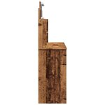 vidaXL Coiffeuse avec lumières LED vieux bois 96x40x142 cm