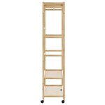 vidaXL Porte-vêtements et étagères et roulettes 110x40x180 cm bambou