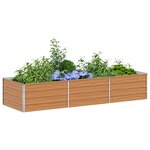 vidaXL Jardinière surélevée Marron Clair 240 x 80 x 45 cm