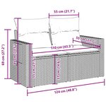 vidaXL Salon de jardin avec coussins 6 Pièces marron résine tressée