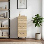 vidaXL Armoire à tiroirs Chêne Sonoma 33 x 34 5 x 89 5 cm
