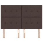Tête de lit capitonnée Marron foncé 140 cm en tissu