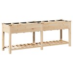 Jardinier vidaXL avec grilles 203x53x76 cm en bois massif de sapin