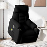 vidaXL Fauteuil de massage inclinable Noir Tissu